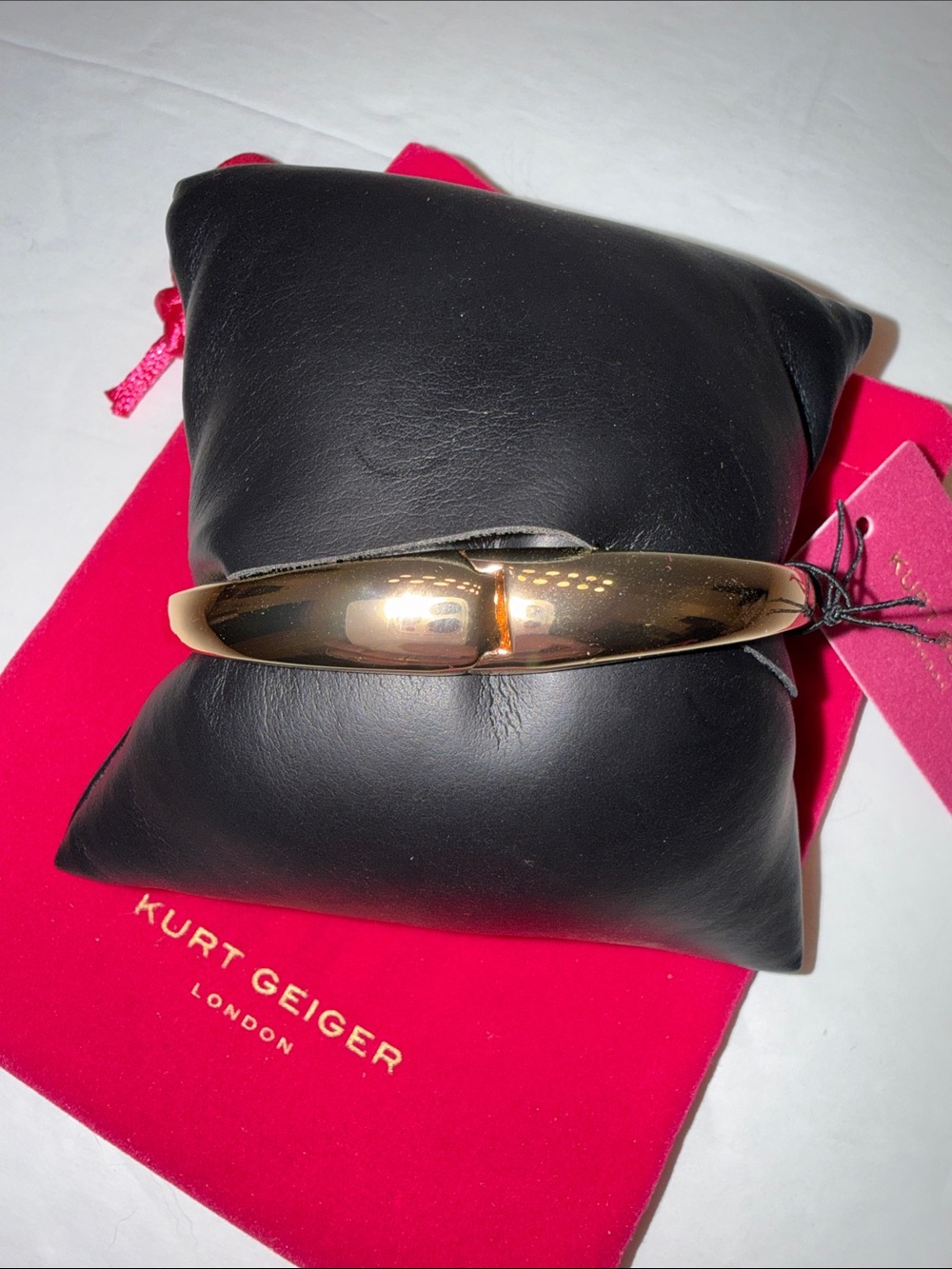 Kurt Geiger London Gold-Tone Rainbow pave Signature Eagle Cuff - Picture 6 of 6
